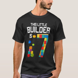 Kids Master Builder 7th Birthday Boy 7 Year Old Bu T-Shirt