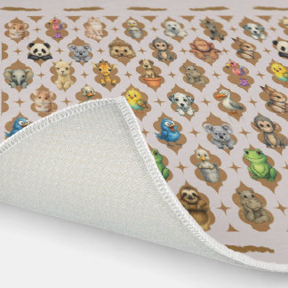 Kids Matching Game Cute Animals Rug