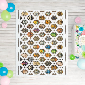 Kid's Matching Game Cute Animals White Rug