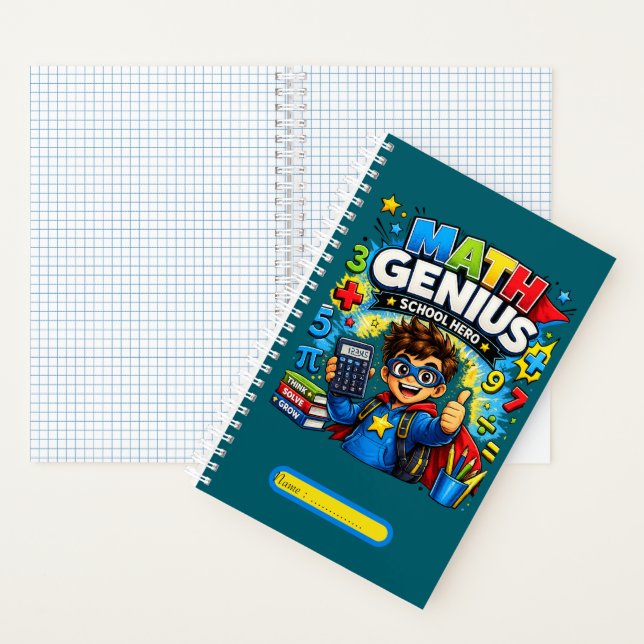 Kids Math Notebook | Math Genius (Inside)