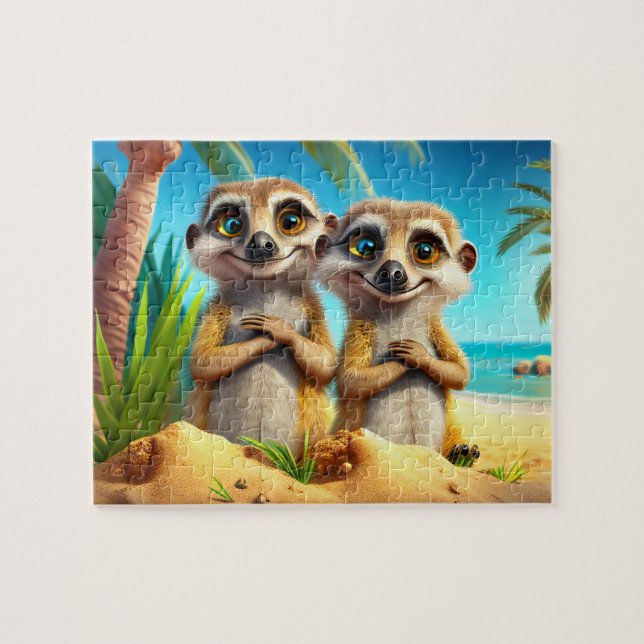 Kids Meerkats Jigsaw Puzzle - Tropical (Horizontal)