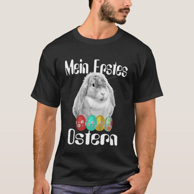 Kids Mein Erstes Ostern Süßer Hase mit Schlappohre T-Shirt (Front)