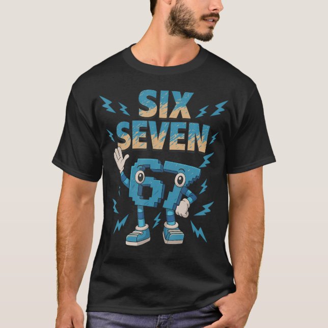 Kids Meme 67 Six Seven Italian Brainrot Funny T-Shirt (Front)
