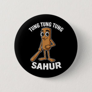Kids Meme Italian Brainrot Tung Tung Tung Sahur T- Button