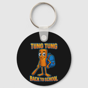 Kids Meme Tung Tung Sahur Italian Brainrot Back To Keychain