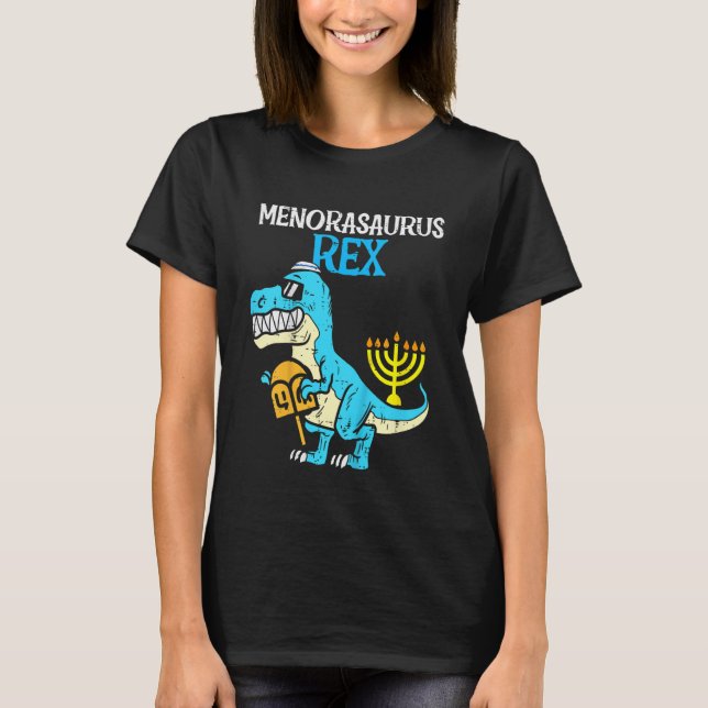 Kids Menorasaurus Rex Jew Dino Trex Toddler Boys H T-Shirt (Front)