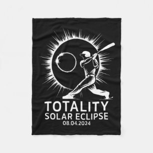 Kids Mens Toddler Boys Total Solar Eclipse 2024 Fleece Blanket