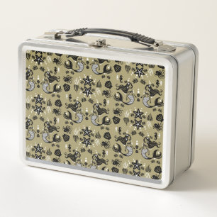 Kids Mermaid Gold Beach Metal Lunch Box