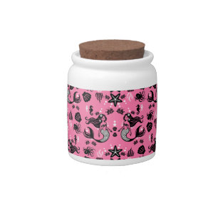 Kids Mermaid Pink Candy Jar