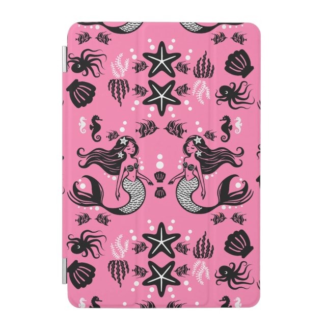 Kids Mermaid Pink iPad Mini Cover (Front)