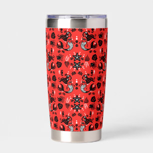 Kids Mermaid Red Pink Insulated Tumbler