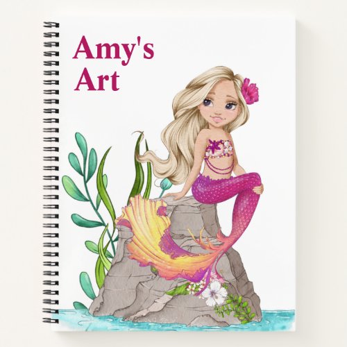 Kids Mermaid Sketch  Notebook