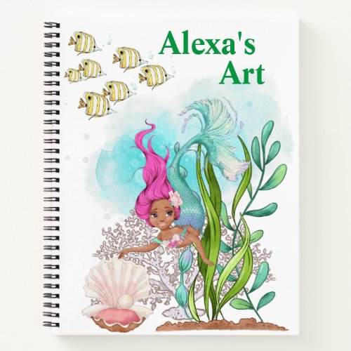 Kids Mermaid Sketch  Notebook