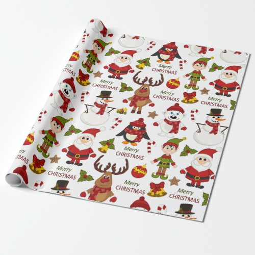 Kids Merry Christmas Wrapping Paper