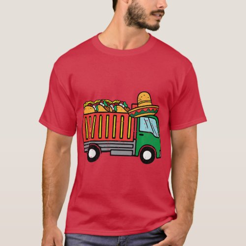Kids Mexican Garbage Truck Tacos Cinco De Mayo Kid T_Shirt