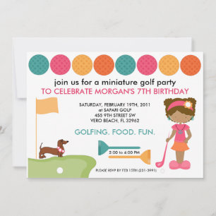 Kids' Miniature Golf Birthday Party Invitations