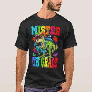 Kids Mister 7th Grade Dude Monster Truck Dinosaur T-Shirt