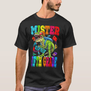 Kids Mister Fifth Grade Dude Monster Truck Dinosau T-Shirt