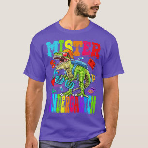 Kids Mister Kindergarten Guy Monster Truck Dinosau T-Shirt