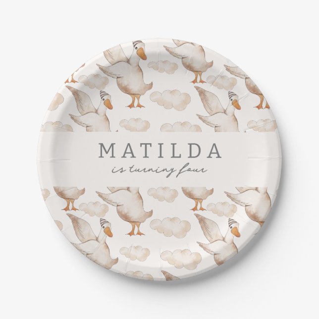 Kids' Modern Carnival Circus | Girls Birthday Paper Plates (Front)