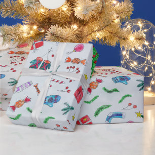 Kids Modern Colorful Christmas Wrapping Paper