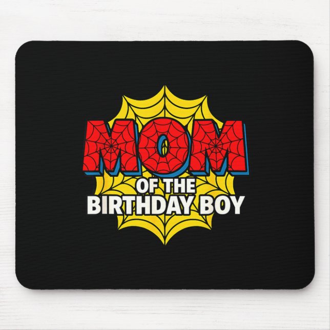 Kids Mom Of The Birthday Boy Sder Theme Party Matc Mouse Pad (Front)