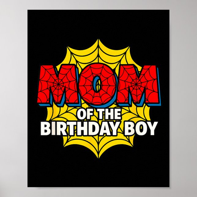 Kids Mom Of The Birthday Boy Sder Theme Party Matc Poster (Front)