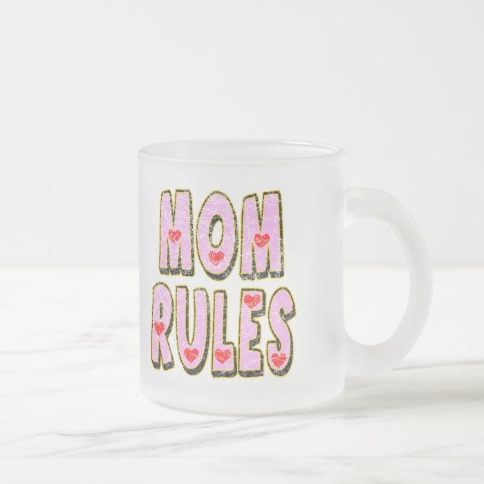 Kids Mom Rules T Shirts and Kids Gifts Coffee Mugs