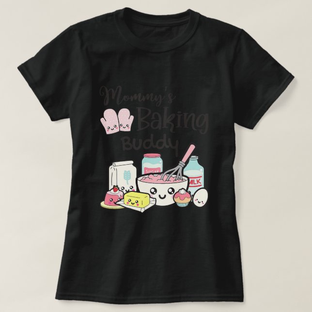 Kids Mommys Baking Buddy Baking Lover Baker Baby G T-Shirt (Design Front)