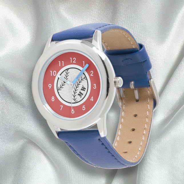 Kid's Monogram baseball Watch (Creator Uploaded)