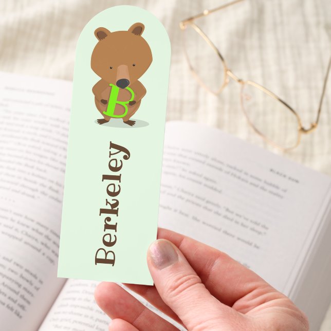 Kids Monogram Bear Bookmarks (Hand)