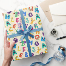 Kids Monster ABC Silly Alphabet Monsters Wrapping Paper