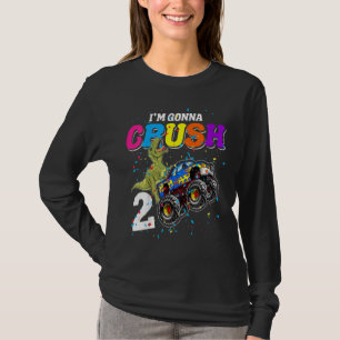 Kids Monster Truck 2nd Birthday 2 year Old Birthda T-Shirt