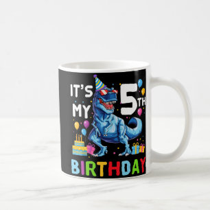 Kids Monster Truck 5 Year Old 5th Birthday Boy Mo Coffee Mug