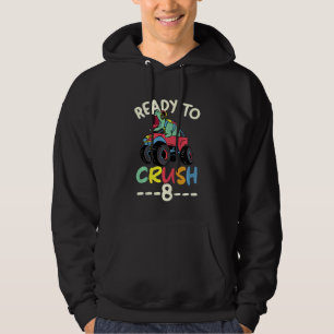 Kids Monster Truck 8th birthday I'm Ready to Crush Hoodie