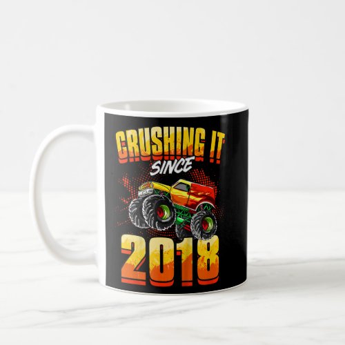 Kids Monster Truck Crushing It Since 2018 Kids Bir Coffee Mug