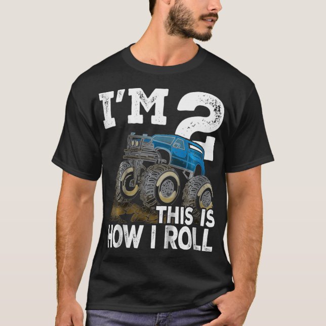 Kids Monster Truck Rally 2nd Birthday Party - T-Shirt (Front)