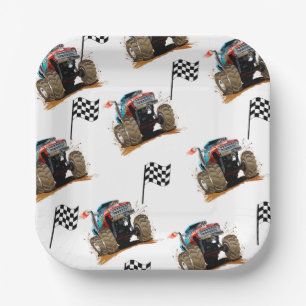 Kids Monster Truck Rally Birthday Party Paper Plates