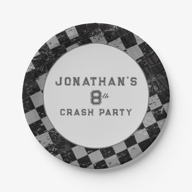 Kids' Monster Truck Rally Birthday Party  Paper Plates (Front)