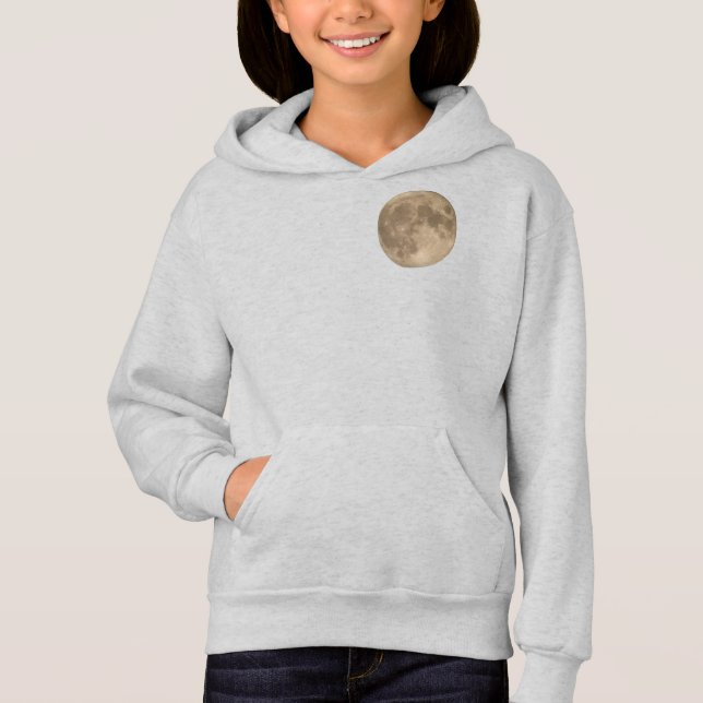 Kid's Moon Hoodie Full Moon Kid's Sweatshirts (Front)