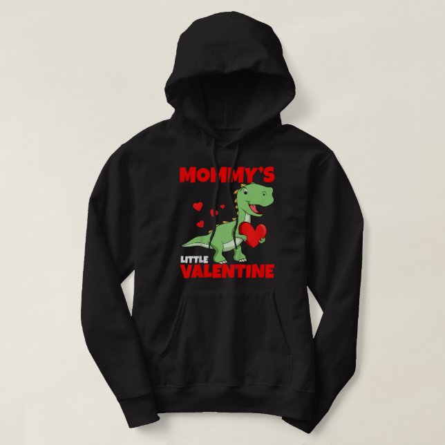 Kids Mother Valentines Day Mommy's Little Valentin Hoodie (Design Front)