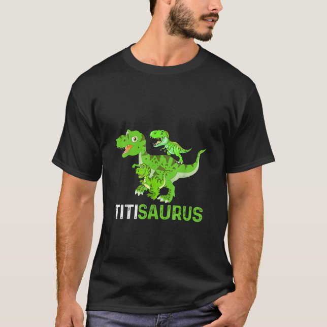 Kids Mother's Day Titisaurus T Rex Dinosaur Funny T-Shirt (Front)