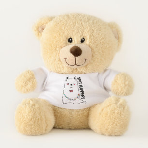 Kids Motivational Funny and cute Llama Puns Teddy Bear