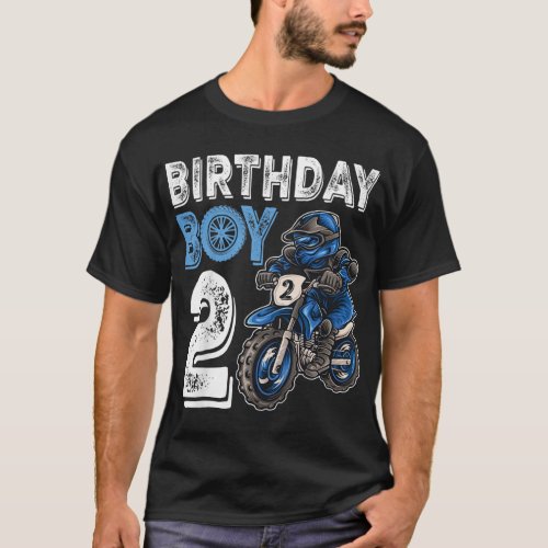 Kids Motocross MX 2nd Gift 2 Year Old Dirt Bike Bi T_Shirt