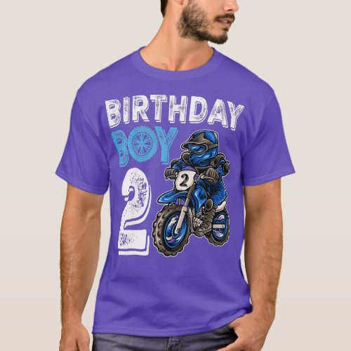 Kids Motocross MX 2nd Gift 2 Year Old Dirt Bike Bi T_Shirt