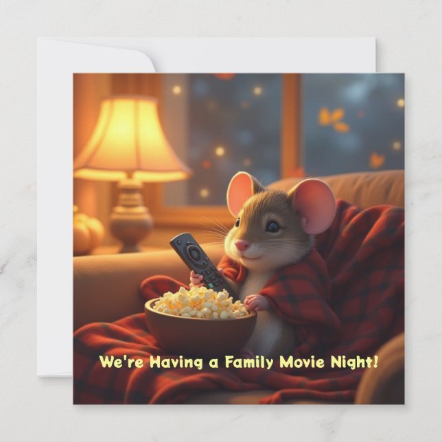 Kids' Movie & Parents' Date Night Invitation Card (Front)