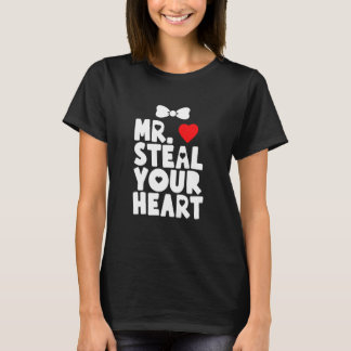 Kids Mr Steal Your Heart For Boys Toddlers Valenti T-Shirt