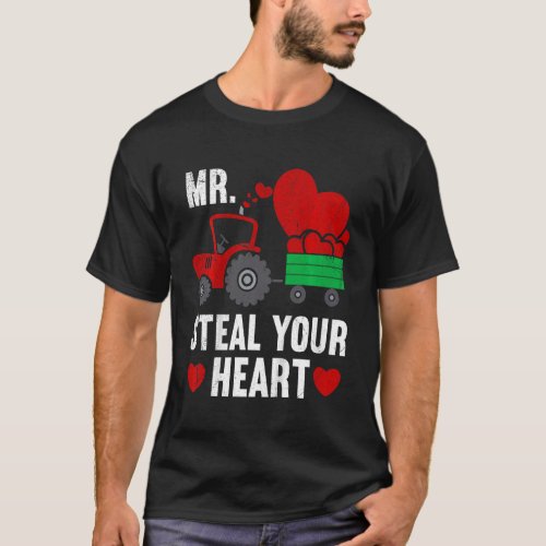 Kids Mr Steal Your Heart Tractor Kids Toddler Boys T_Shirt