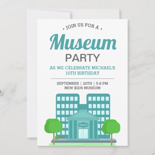 Kids Museum Birthday Party Invitation | Zazzle