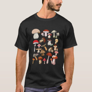 kids mushroom collage mycology fungi T Shirt